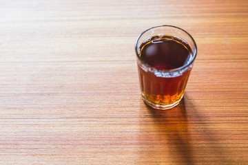 Black Masala Tea in the Glass Tea Cup