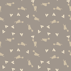UFO military camouflage seamless pattern in different shades of beige and brown colors