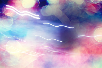 traces of headlights glow / blurred background nocturnal traces of light, texture of a night city
