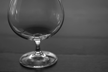 empty wine glasses restaurant interior serving / beautifully served glass wine glasses