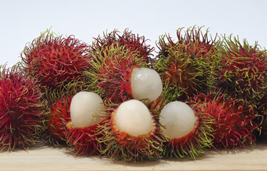 Tropical fruit name rumbutan, Thailand