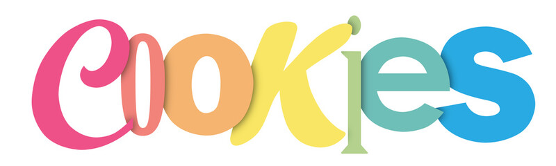 COOKIES rainbow letters banner