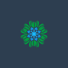 nature flower logo design, icon symbol template vector illustration