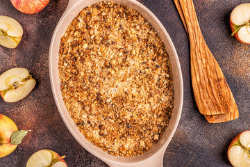 Apple cherry crisp crumble