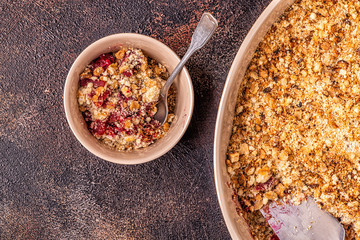 Apple cherry crisp crumble