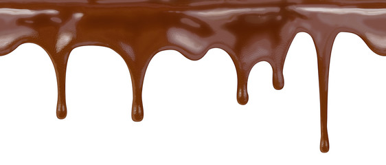 chocolate seamless pattern on white background with clipping path