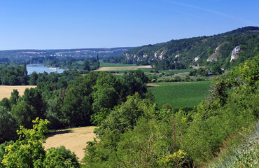 Hills of the seine river in the Vexin Français Regional Nature Park