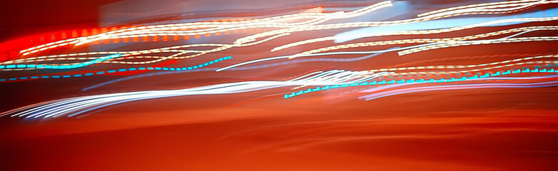 traces of headlights glow / blurred background nocturnal traces of light, texture of a night city