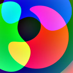 Bunte Formen und Muster