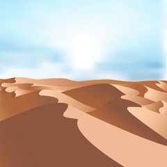 Desert dunes vector egyptian landscape background. Sand in nature illustration