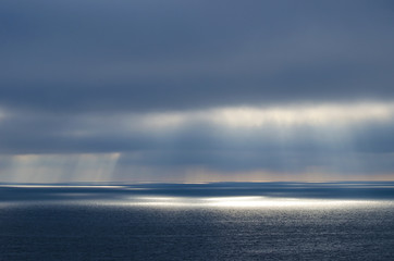 Fototapeta premium Sunrise in lonely seaside