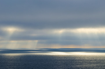 Fototapeta premium Sunrise in lonely seaside
