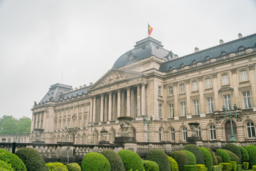 Fototapeta premium Exterior view of the Royal Palace of Brussels