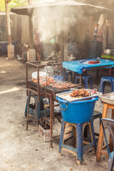 Fototapeta na wymiar Thai street BBQ