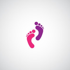 Human footmarks icon. Vector footprint.