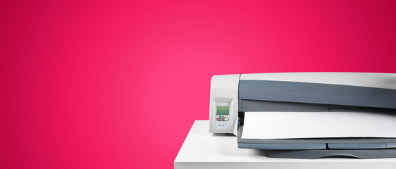 Printer, copier, scanner. Office table