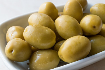 Green Olives in Small Bowl for Breakfast