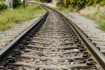 landscape of railroad tracks, railway track