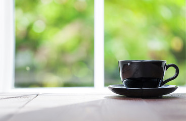 Morning coffee on the window