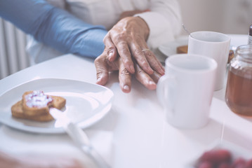 Senior couple lifestyle moments at home