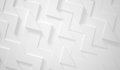 White Zig Zag Futuristic Background (3d illustration)