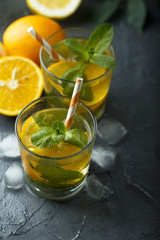 Orange and mint lemonade