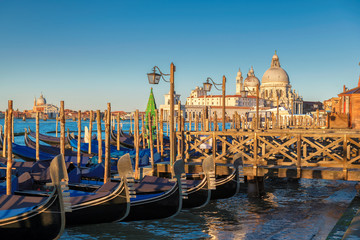 Sunrise in San Marco square, Venice Grand Canal. Venice, Italy.  