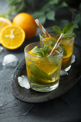 Orange and mint lemonade