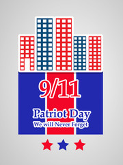 Illustration of USA Patriot Day background