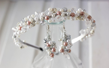 jewelry on black background