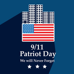 Illustration of USA Patriot Day background