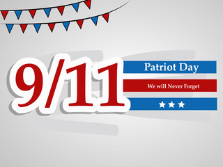 Fototapeta premium Illustration of USA Patriot Day background