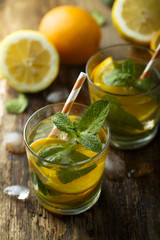 Orange and mint lemonade
