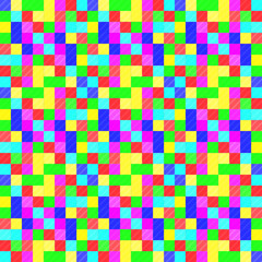Seamless pattern background from a variety of multicolored squares.