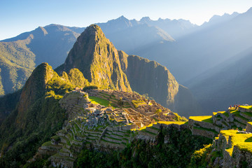 Zonsopgang op Machu Picchu, de verloren stad van Inca