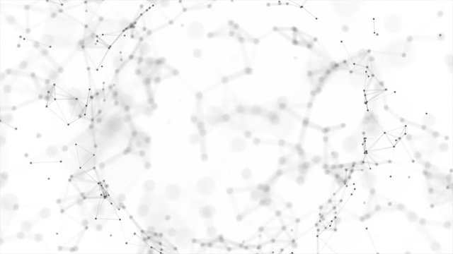 111. Abstract Futuristic Geometric Plexus Digital network of blue dot and white lines, dots, Triangles and node. Computer Network Data, Big Data, Connection Technology Seamless Loop Background