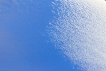 Cold snow on nature in winter as background