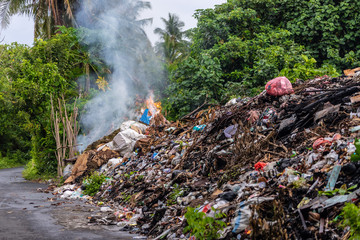 Tons of rubbish in nature