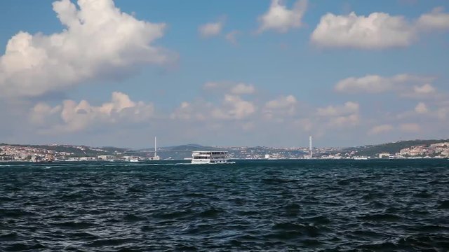 İstanbul Time Lapse , Sea , Steamboat and Bosphorus Bridge