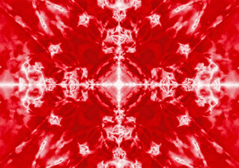 Red kaleidoscope pattern background