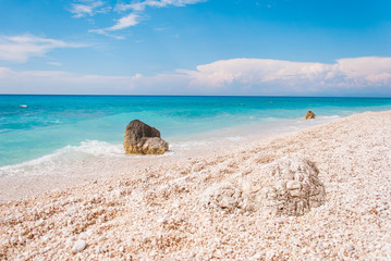 Beautiful white sand beach, Holiday concept