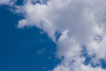 Beautiful clouds at sunset, warm summer evening