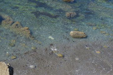 San Juan Gaztelugatxe island view, basque country, historical island with chapel in Northern Spain
