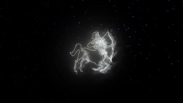 Animation of a brilliant zodiac horoscope sign, astrology, astronomy, mystic