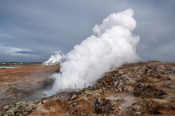 Geothermal springs in Iceland