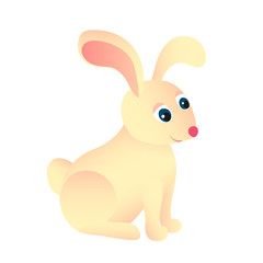cute sitting rabbit or bunny. Pet and animal farm.