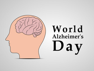 illustration of elements of World Alzheimers Day Background