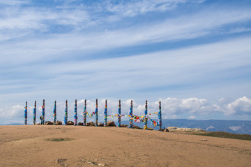 Sacred Serge pillars on Olkhon island