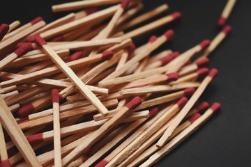 Matches bunch, black background