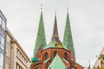 Fototapeta na wymiar Saint Mary Church in Luebeck, Germany.
